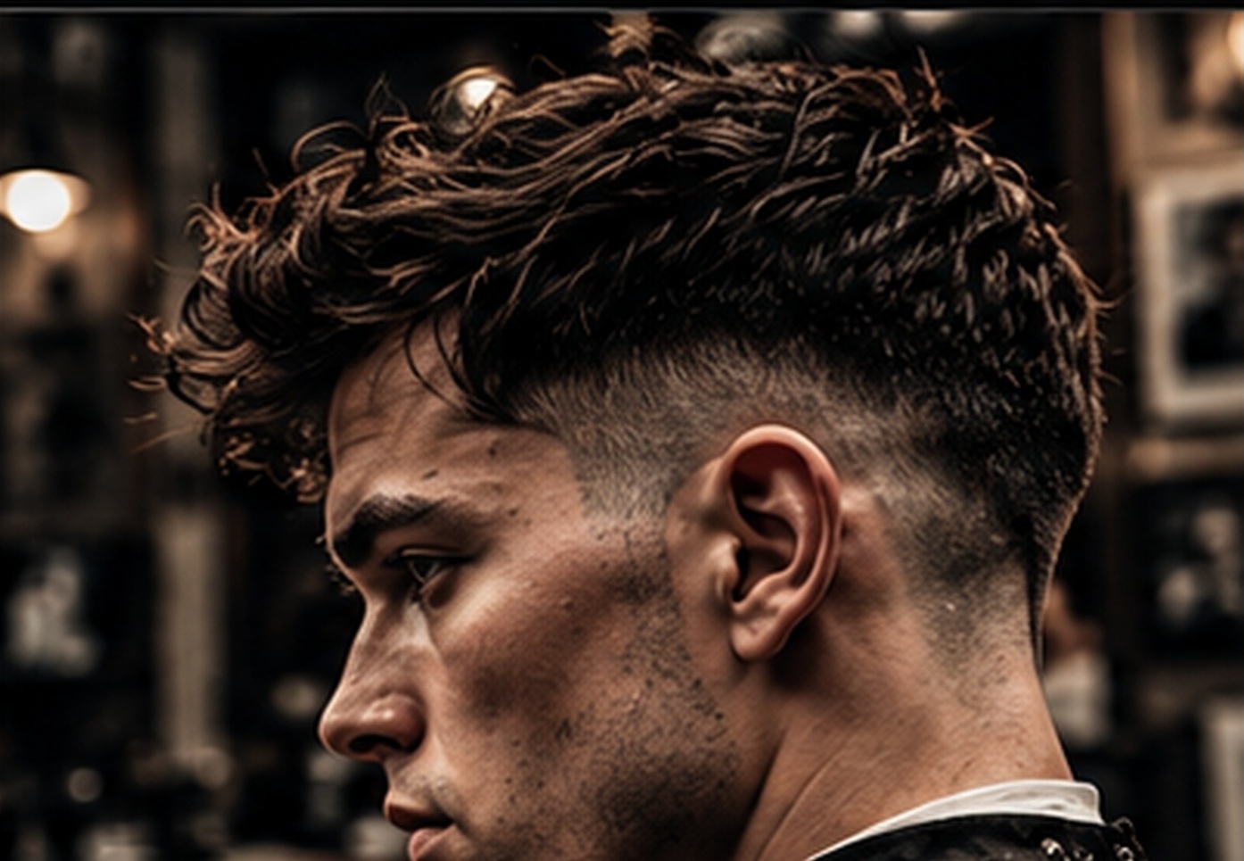 BRUT barber při práci